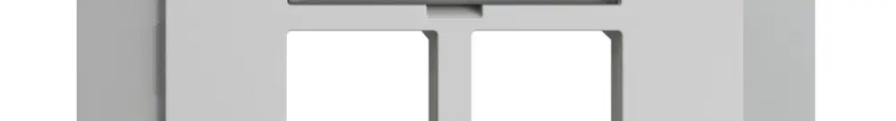 UP-Montageset S-One EDIZIOdue FM für 2×RJ45 gerade, hellgrau 