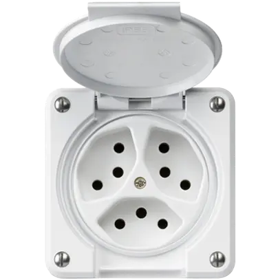 Presa INC robusto 3×tipo 13 bianco per combinazione 