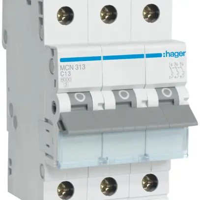 Disgiuntore Hager MCB 3P 415V tipo C 13A Icn 6kA 3UM 