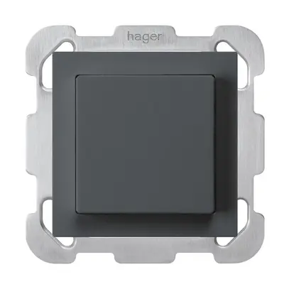 Interrupteur ENC kallysto 3/1L anthracite avec plaque de fixation 