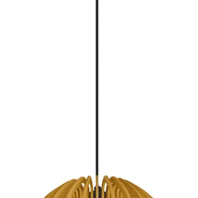 Lampada sospesa SLV WUD half round E27 1×60W diretto Ø380mm marrone 