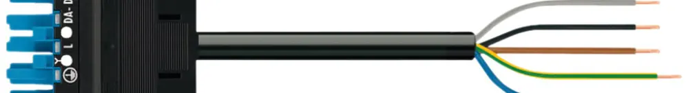 Cavo di raccordo WAGO 5×2.5mm² 20A 400V 1m cod.I presa-estremità libera blu 
