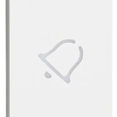 Tastenabdeckung Living Now 1 Modul beleuchtbar mit Symbol Glocke weiss 