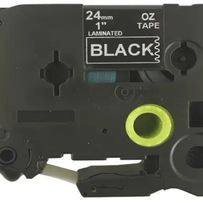 Cassetta nastro compatibile con OZE-355, 24mm×8m, nero/bianco 