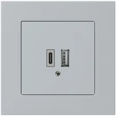 Prise de charge USB ENC kallysto.pro 18W PD 1×type A 1×type C gris clair 
