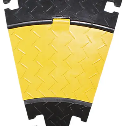 Gomito 30° Demelectric Protector Rubber 4 canali 590×78 giallo/nero 