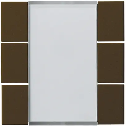 Kit frontal Hager kallysto 6×KNX brun 