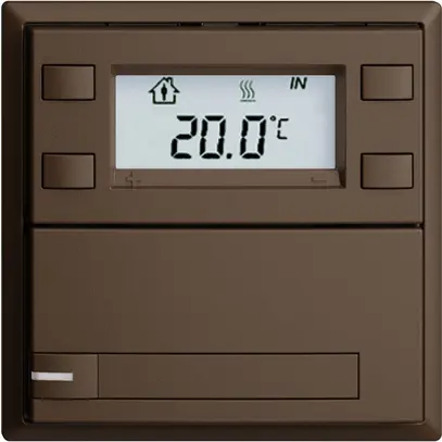 Pulsante RTH INC KNX 1×EDIZIOdue F coffee, con carta+LED RGB 