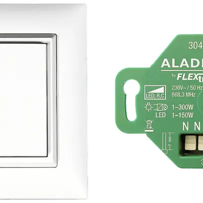 Kit d'installazione RF 3 ALADIN, 1×pulsante + 1×attuatore-variatore 