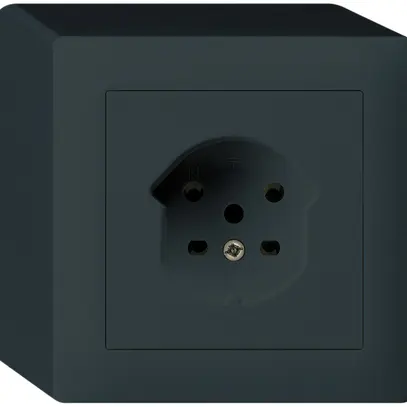 Prise AP HA kallysto type 15 avec bornes enfichables noir 