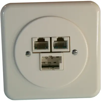 Scatola INC SOHO T+T/2×RJ45/u ITplus bianco 