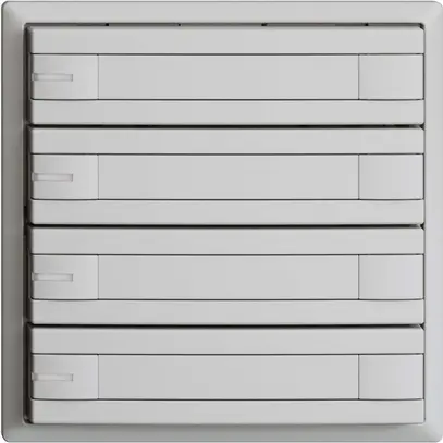 Pulsante KNX RGB EDUE, 250mW, c.LED RGB, carta, 4×pulsante, C.2×T., grc 