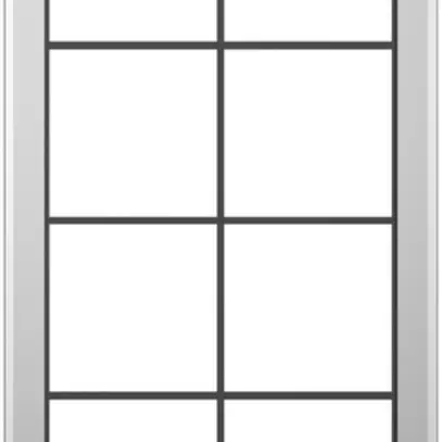 Abdeckrahmen SIDUS 4×2 Glas-weiss 