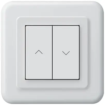 Pulsante per tapparelle KNX INC Hager BA basico C doppio 86×86mm bianco 