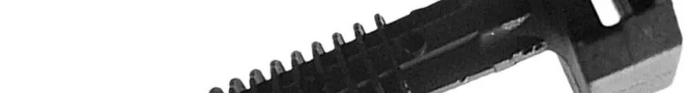 Zoccolo Plica BAS 30×6mm, PA6.6, a forma di tassello, nero 