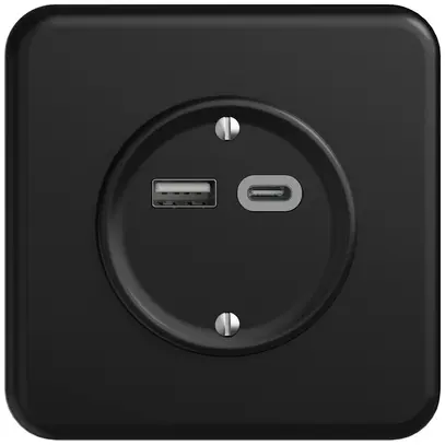 Presa di carica USB INC STANDARDdue SNAPFIX® 230V AC 18W 1×USB A 1×USB C ne 