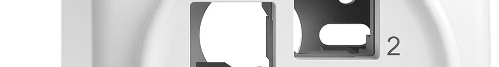 AP-Montageset Sdue EASYNET S-One, für 4×RJ45, Ø60 mm, geradeauslass, weiss 