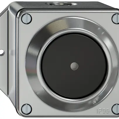 Contact à poussoir lumineux AP ELEMENT 1P 1O 1F 16A 250V aluminium 