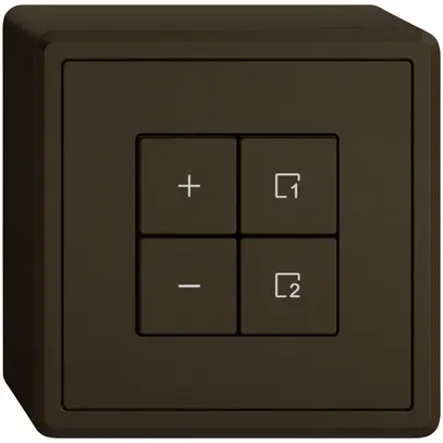 Station sec.variateur AP EDIZIO.liv Wiser SNAPFIX® 1 scène 4 touches WLAN br 