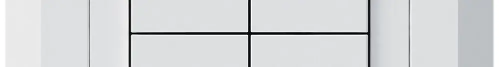 Poussoir KNX ENC Hager BA kallysto.line C quadruple 92×92mm blanc 