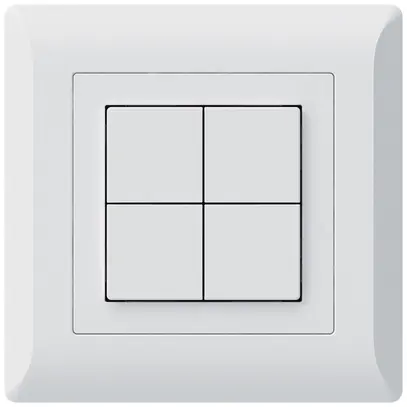 Pulsante KNX INC Hager BA kallysto.line C quadruplo 92×92mm bianco 
