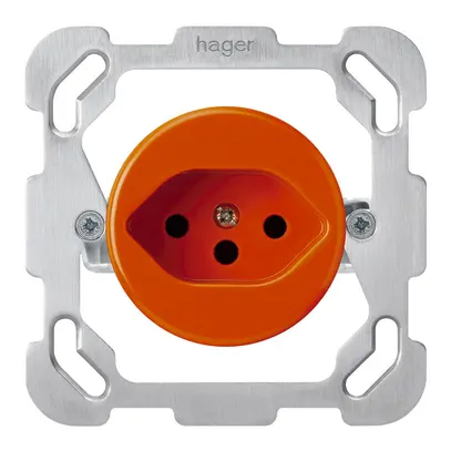 Insert pour prise ENC basico type 13 avec plaque de fixation orange 