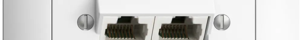 Presa INC 2×RJ45/u 4P sep. EDIZIOdue bianco ITplus 
