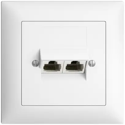 Presa INC 2×RJ45/u 4P sep. EDIZIOdue bianco ITplus 