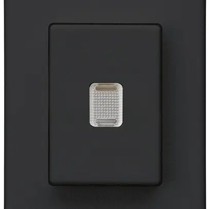 Interrupteur à poussoir INC Hager FLF 10A/250V 6/1L illuminé noir 