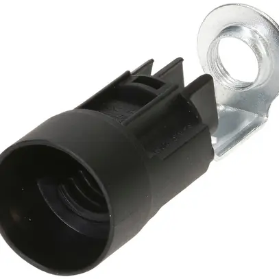 Portalampada E14 materiale sintetico M10×1 nero con base per candela 