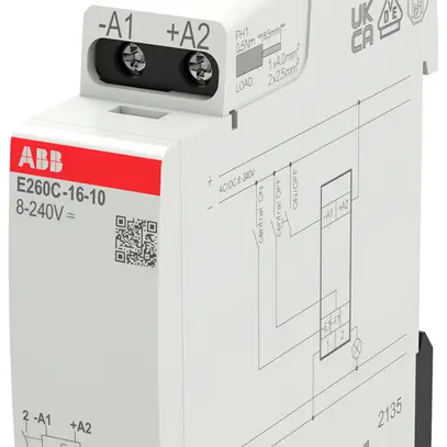 Teleruttore ABB E260C-16-10 1UM 8…240VUC/16A 4000W 1Ch 