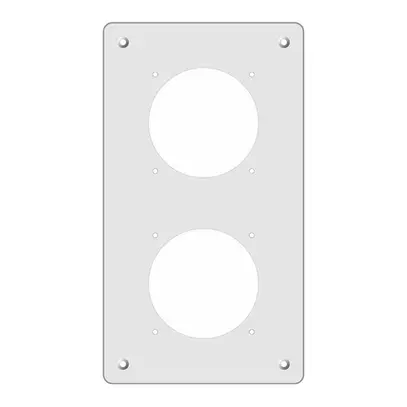 Placca di montaggio FH 2×1 GV alu 