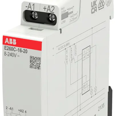 Teleruttore ABB E260C-16-20 1UM 8…240VUC/16A 4000W 2Ch 