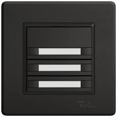 Poussoir KNX RGB ENC EDIZIO.liv SNAPFIX® capteur temp.s.LED étiqu.3× comm.2T no 