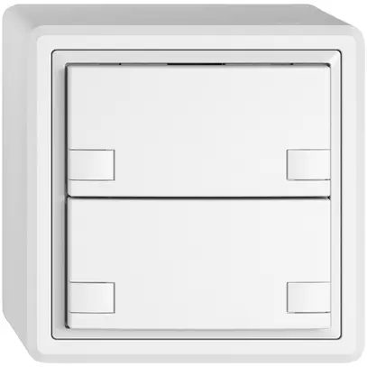 Pulsante KNX RGB AP EDIZIO.liv SNAPFIX® sensore temp.s.LED 2× com.2T bi 