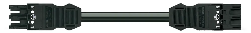 Cavo di connessione MIDI 3×1.5mm² 16A 250V 2m cod.A presa-spina nero Cca 