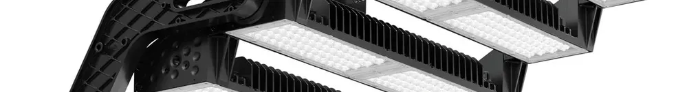 Proiettore LED DOTLUX HLFsport 1600W 190200lm 3000K IP66 80×12° DALI nero 