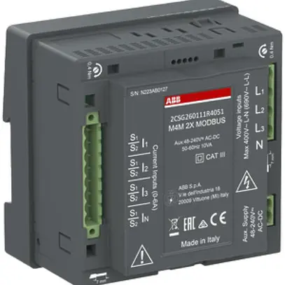 Analizzatore di rete INS ABB M4M 2X Modbus PQ2, ModbusRTU/RS-485, BT, 2DO 