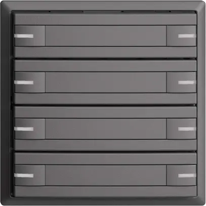 Poussoir ENC KNX 8× EDIZIOdue gris foncé RGB avec LED avec insert papier 