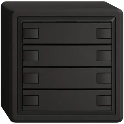 Pulsante universale AP EDIZIO.liv UNI SNAPFIX® s.LED 4× com.2T ne 