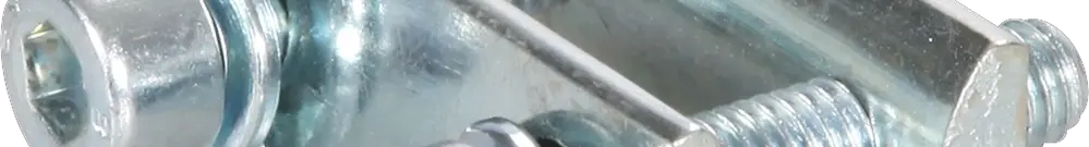 Brida tensione acciaio zincato galvanicamente con 2 viti a brugola M6 