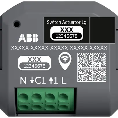 EB-RF-Schaltaktor ABB-free@home 62811 U-WL-500 1-fach 13A/230VAC 