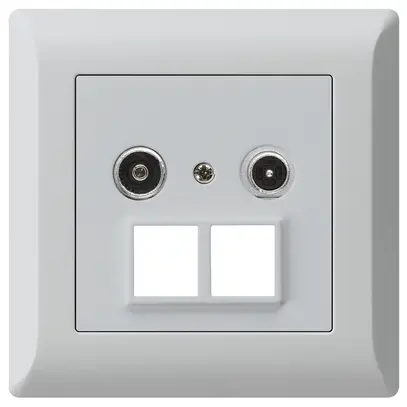 Prise multimédia ENC kallysto.line R/TV 11dB 2GHz gris clair 