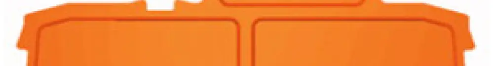 Placca terminale WAGO arancione per morsetto a valvola 2mm forte 