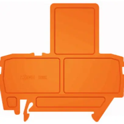 Placca terminale WAGO arancione per morsetto a valvola 2mm forte 