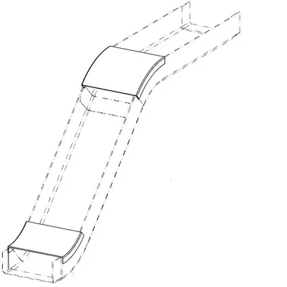 Coperchio piano EBO 500mm 45° 2-p 
