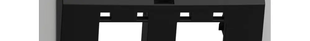 Kit montaggio INC EDIZIOdue, con cappa di uscita obliqua, per 2×RJ45, nero 