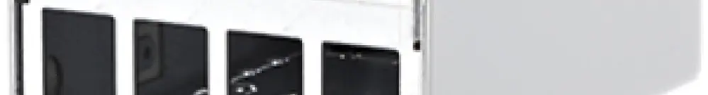 Boîtier AP Dätwyler Keystone 4 ports, en métal blanc 