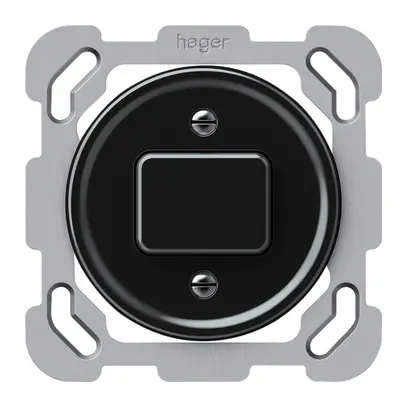 Interruttore a pulsante INC origin sch 6 77×77mm nero 