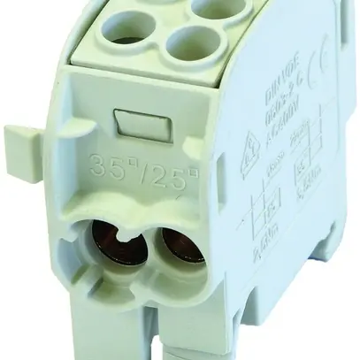 Blocco ripartizione tipo C 2×35/2×25mm² 125A CU grigio 